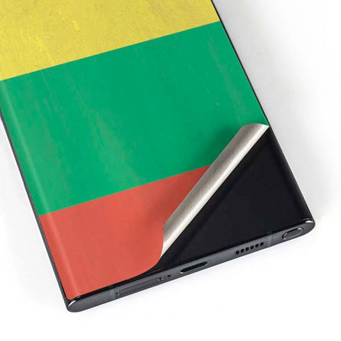 Lithuania Flag Distressed Galaxy Skins